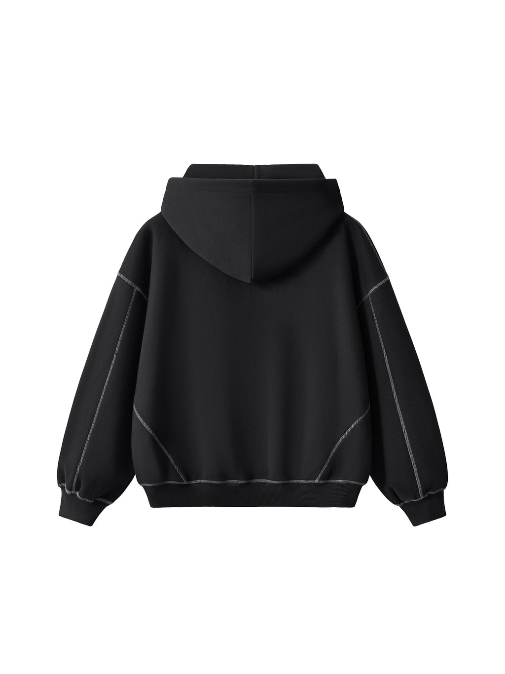 Outline Boxy Zip Hoodie